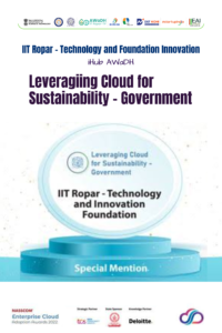 Leveragiing Cloud for Sustainability - Government Nasscom Award